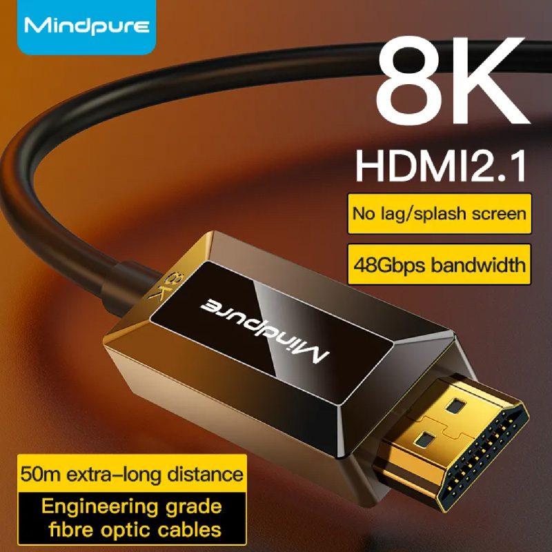 Cáp HDMI V2.1 sợi quang học hỗ trợ 8K 4K 2K Mindpure HD010