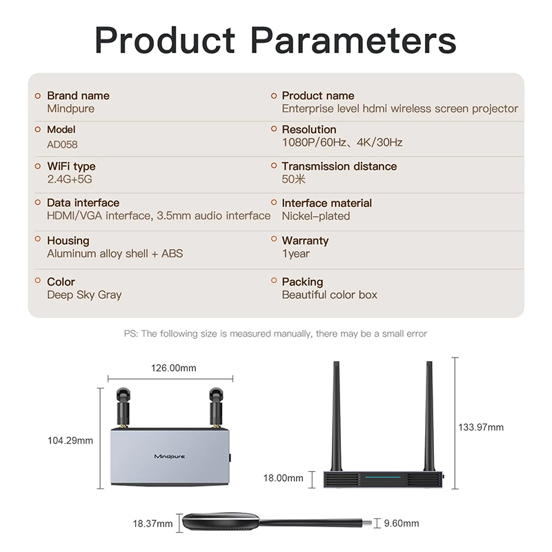 kích thước và tham số