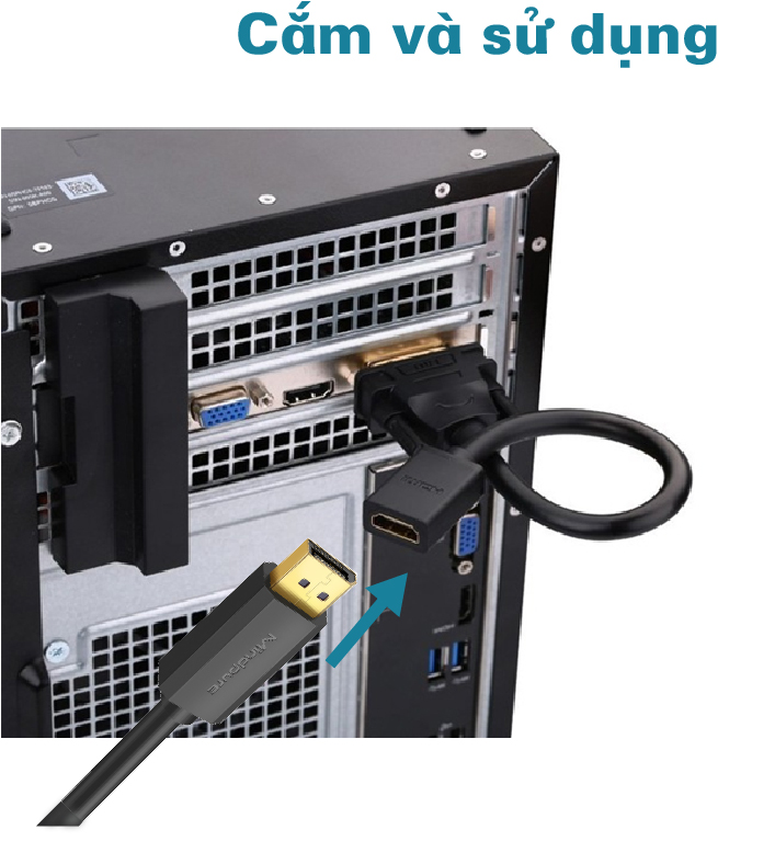 AD028- cap chuyen doi DVI Male to HDMI Female Mindpure