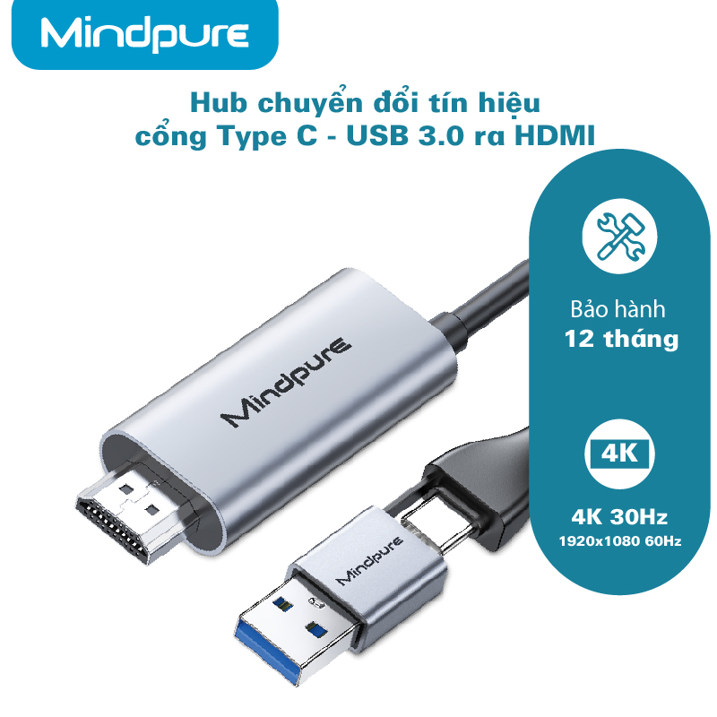 bo hub chuyen doi Type C USB 3.0 sang HDMI AD069
