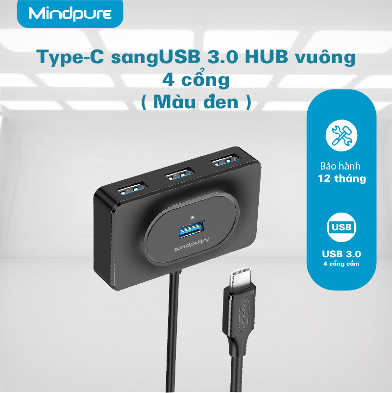 US021-bo chia USB Type-C sang 4 cong USB3.0