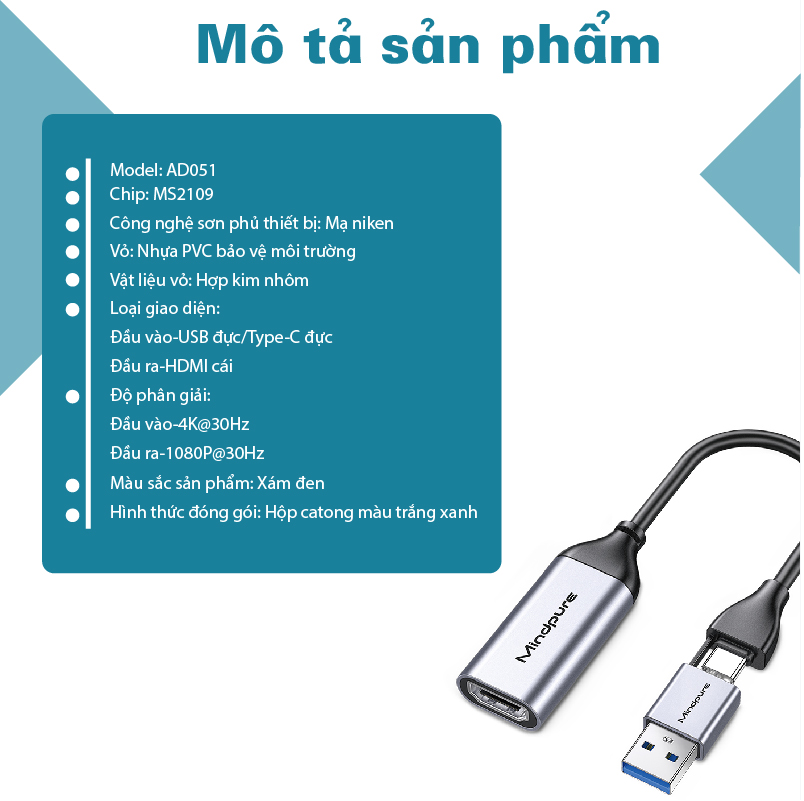 USB HD Video Capture Card-mindpure